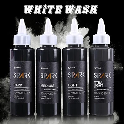 Tacar gairmiúil de 4oz orgánach geal agus fada - dúch tattoo spréach spréach bán le haghaidh makeup buan