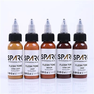 Dúch Tattoo Buan Ton Craiceann Orgánach 5-Dath 30ml 30ml le haghaidh makeup réalaíoch agus buan
