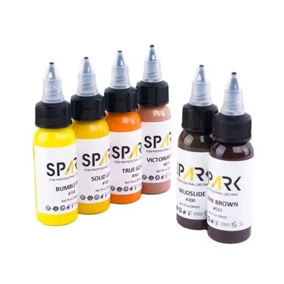 Spark Tattoo Tattoo Ink EU Comhlíonta le haghaidh Dearaí Cáilíochta Sparkling, Ard -