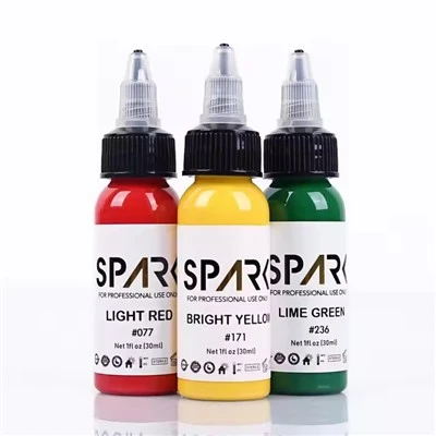 Spark orgánach 1oz (30ml) soláthar tattoo bríomhar atá neamhdhíobhálach don chraiceann dúch lí makeup buan dúch tattoo tattoo