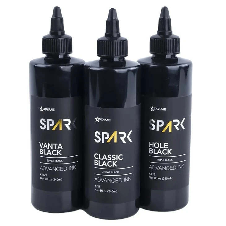 Spark Ardchaighdeán Orgánach buan buan Buan Classic Black/Poll Dubh/Vanta Black Model Dúch Tattoo Dúch don Ealaín Comhlachta