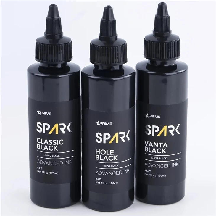 Spark Premium 4oz Tri - Scáthaigh Set Set Tattoo Tattoo Dúigh: Classic, Hole & Vanta Black le haghaidh Tattoo Superior agus Ealaín Comhlachta