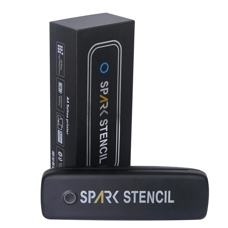 Spark Spark iniompartha ard -éifeachtúlacht sealadach printéir tattoo bluetooth gan sreang le haghaidh ábhar páipéir ealaíne coirp