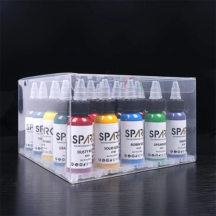 25 Socraigh Dath Dúigh Tattoo Gairmiúla Dath Spark Tattoo Ink Set