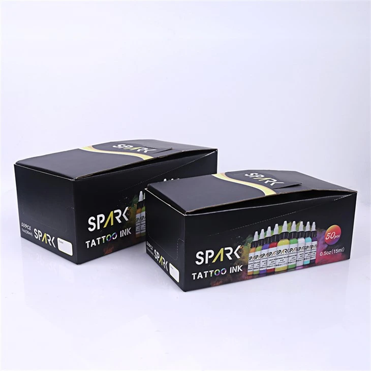 50 Leagann Dath Líocha Dúigh Tattoo Spark Ink Tattoo Ink Set Professional