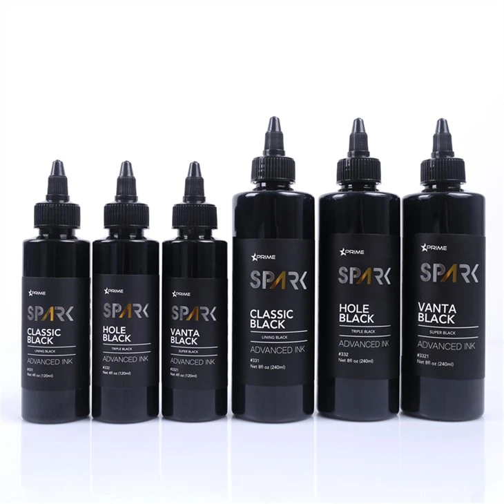 8OZ Sraith Dúch Dubh Poll Dúigh Tatú Spréice Dubh Triarach Dubh Dúigh Tatú Luaidhe