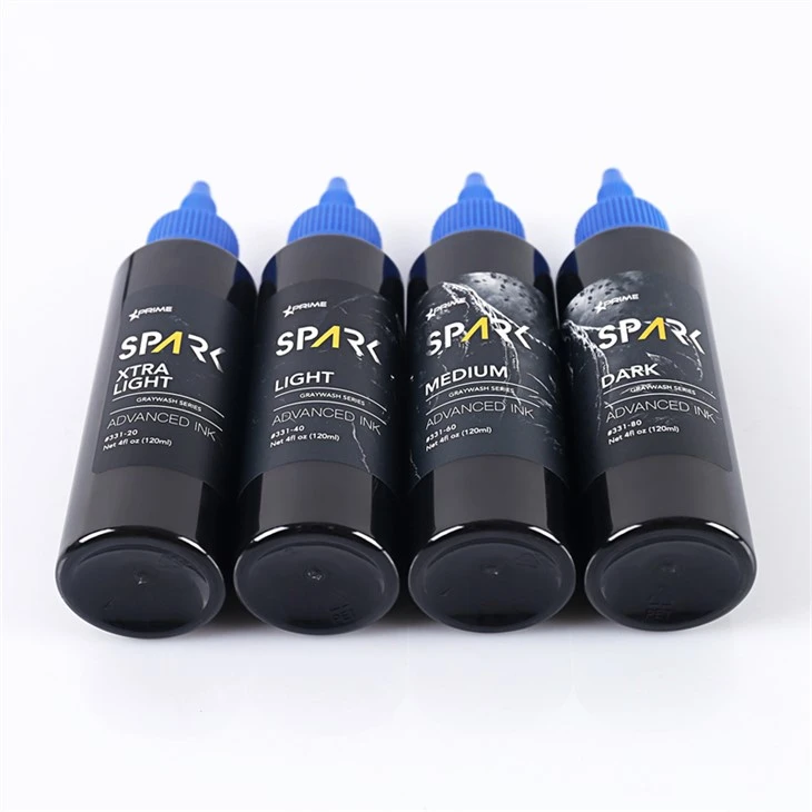 Grey Wash Spark Dúigh Tattoo Ardchaighdeáin Tattoo Ink Set Professional