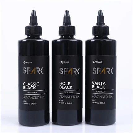 8OZ Sraith Dúigh Dubh Líneáil Dubh Clasaiceach Dubh Spark Dúigh Tattoo Taispeántas Dúigh Tattoo Gairmiúla