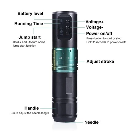 Gairmiúla Meaisín Tatú Sreang Mótair Brushless Spark