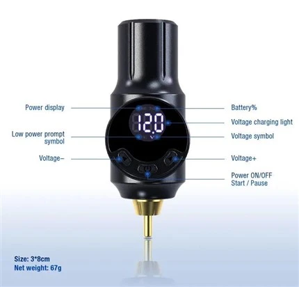 Soláthar Cumhachta Tatú Sreang Battery RCA MINI Tattoo