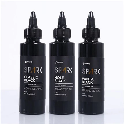 Sraith Dúigh Vanta Black 4OZ Super Dubh Spark Ink Tattoo Ink Ink Set Professional