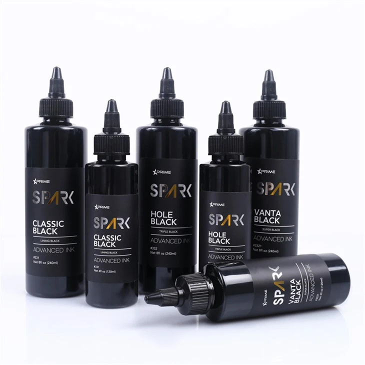 Super Black 8OZ Black Ink Series Vanta Black Spark Ink Tattoo Ink Ink Set